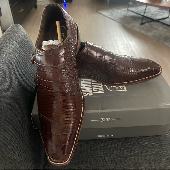 Stacy Adams Toscano Monkstrap Dress Shoe Size 10.5 - Picture 3 of 5